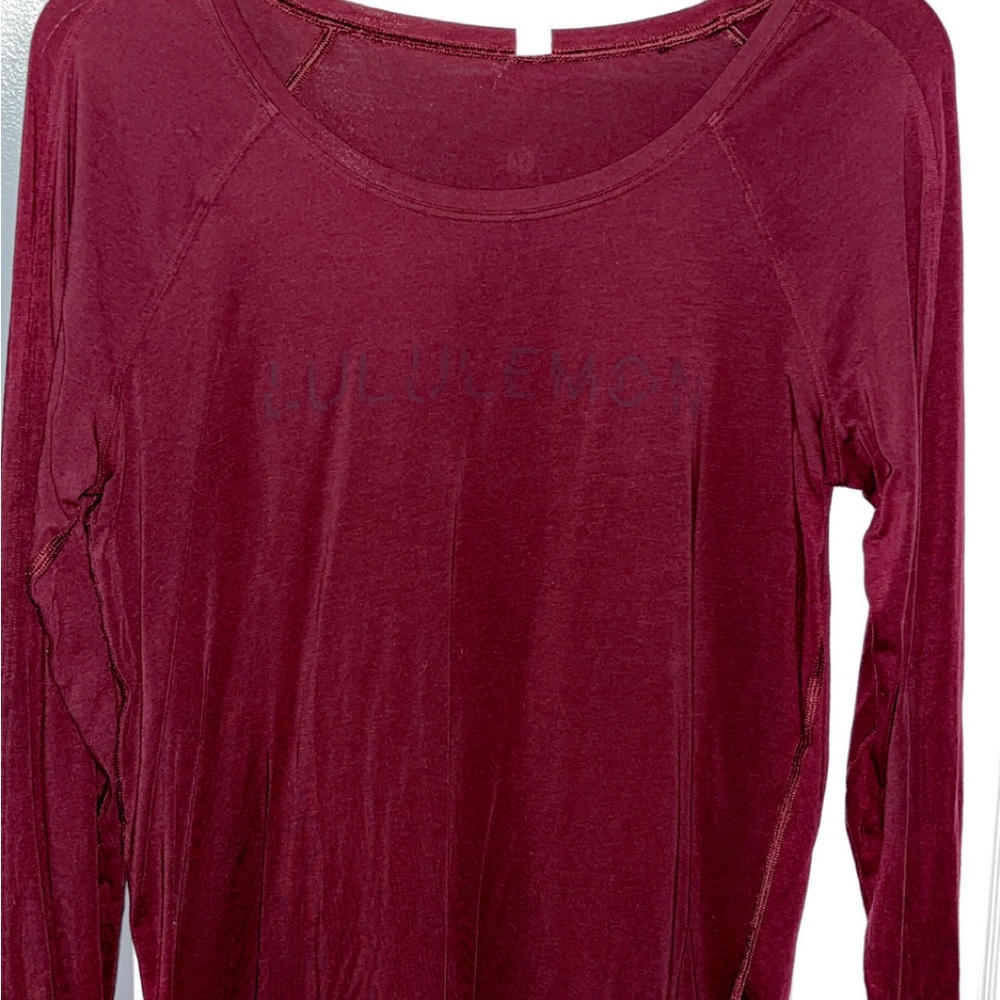 Lululemon Athletica Deep Red Long Sleeve Tee